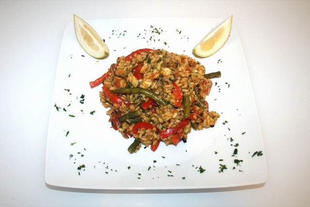 Einfache Meeresfrüchte-Paella – das Rezept