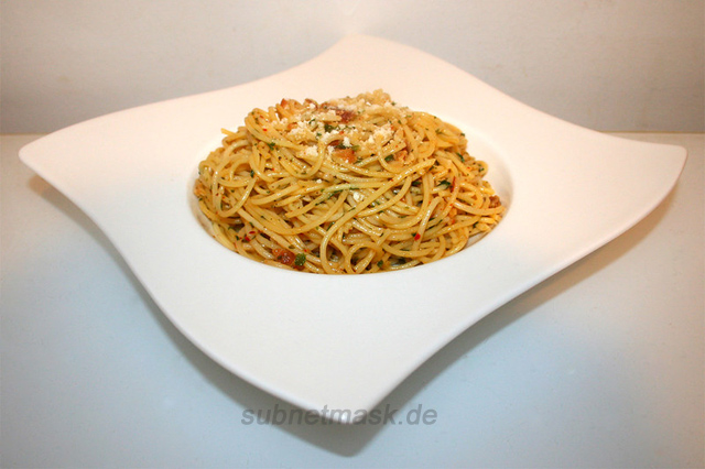 Spaghetti Aglio Olio e Pancetta – das Rezept