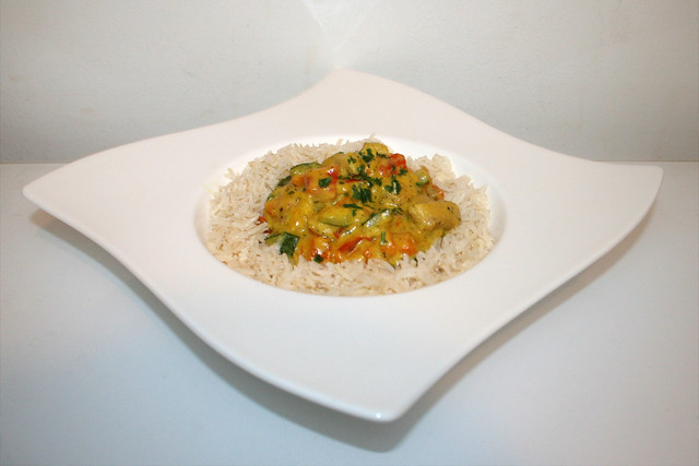 Einfaches Hähnchen-Curry mit Basmatireis – das Rezept
