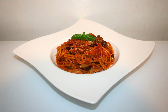 Spaghetti in Hackfleisch-Tomatensauce – das Rezept