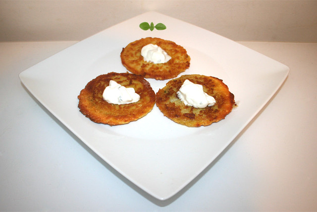 Kartoffelpuffer mit Tzatziki